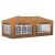 Cort de Petrecere Pop-up Bej 575 x 288 x 245 cm Material Oxford GartenMobel Dekor