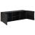 Cabinet TV cu raft cu depozitare cu ușă Negru 105 x 30 x 35 cm GartenMobel Dekor
