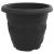 Ghiveci rotund pentru flori 24 pcs Negru Ø 34 x 28 cm Plastic GartenMobel Dekor