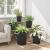 Ghiveci rotund pentru flori 24 pcs Negru Ø 39 x 32 cm Plastic GartenMobel Dekor