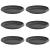Tavă rotundă pentru flori 6 pcs Negru Ø 14 x 2 cm Plastic GartenMobel Dekor