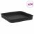 Tavă Pătrată pentru Flori 24 pcs Negru 15 x 15 x 2 cm Plastic GartenMobel Dekor
