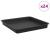 Tavă Pătrată pentru Flori 24 pcs Negru 18 x 18 x 2 cm Plastic GartenMobel Dekor