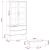 Dulap cu Vitre Negru 90 x 35 x 175 cm GartenMobel Dekor