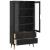 Dulap cu Vitre Negru 90 x 35 x 175 cm GartenMobel Dekor