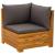 2 Bucată Set de lounge pentru grădină Lemn Solid de Acacia Maro GartenMobel Dekor