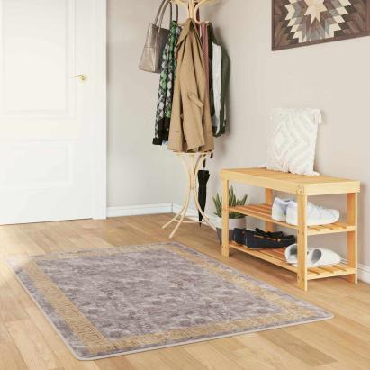 Covor Runner MARSA Gri 80 x 100 cm Poliester și PVC GartenMobel Dekor
