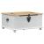 storage box cu sertar Alb 90 x 78 x 45 cm Lemn de pin masiv GartenMobel Dekor