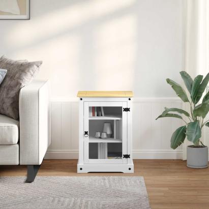 Dulap HiFi Alb 60 x 50 x 82 cm Lemn de pin masiv GartenMobel Dekor