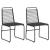 Scaune de grădină 2 pcs Negru 48 x 55 x 89,5 cm Ratan GartenMobel Dekor