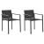 Scaune de grădină 2 pcs Negru și antracit 53,5 x 59 x 77 cm GartenMobel Dekor