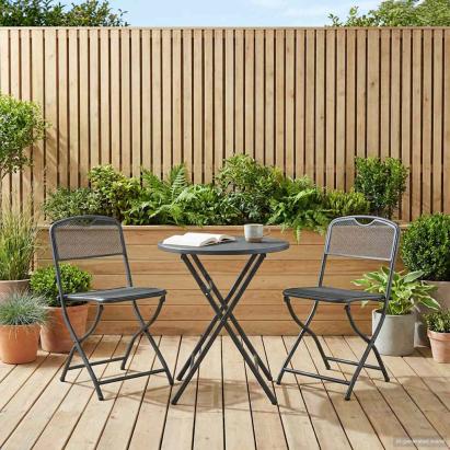 Scaune de grădină 2 pcs Antracit 52,5 x 46 x 82 cm Fier GartenMobel Dekor