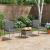 Set Bistro de Grădină cu pernă 3 pcs Gri poliratan GartenMobel Dekor
