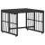 Set de Mobilier pentru Exterior 5 pcs Negru și Gri închis GartenMobel Dekor