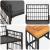 Set de Mobilier pentru Exterior 5 pcs Negru și Gri închis GartenMobel Dekor