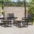Set de Mobilier pentru Exterior 5 pcs Negru și Gri închis GartenMobel Dekor