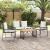 Set de Mobilier pentru Exterior 4 pcs Negru și Alb crem GartenMobel Dekor