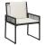 Set de Mobilier pentru Exterior 4 pcs Negru și Alb crem GartenMobel Dekor