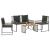 Set de Mobilier pentru Exterior 9 pcs Gri și gri închis GartenMobel Dekor