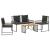 Set de Mobilier pentru Exterior 9 pcs Gri și gri închis GartenMobel Dekor