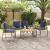 Set de Mobilier pentru Exterior 9 pcs Gri și albastru marin GartenMobel Dekor