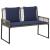 Set de Mobilier pentru Exterior 9 pcs Gri și albastru marin GartenMobel Dekor