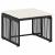 Set de Mobilier pentru Exterior 11 pcs Negru și Alb crem GartenMobel Dekor