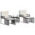 Set de Mobilier pentru Exterior 11 pcs Negru și Alb crem GartenMobel Dekor