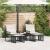 Set de Mobilier pentru Exterior 11 pcs Negru și Alb crem GartenMobel Dekor