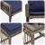 Set de Mobilier pentru Exterior 11 pcs Gri și albastru marin GartenMobel Dekor