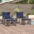 Set de Mobilier pentru Exterior 11 pcs Gri și albastru marin GartenMobel Dekor