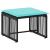 Set de Mobilier pentru Exterior 11 pcs Negru și Turcoaz GartenMobel Dekor