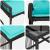 Set de Mobilier pentru Exterior 11 pcs Negru și Turcoaz GartenMobel Dekor