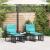 Set de Mobilier pentru Exterior 11 pcs Negru și Turcoaz GartenMobel Dekor