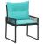 Set de Mobilier pentru Exterior 11 pcs Negru și Turcoaz GartenMobel Dekor
