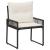 Set de Mobilier pentru Exterior 7 pcs Negru și Alb crem GartenMobel Dekor