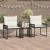 Set de Mobilier pentru Exterior 7 pcs Negru și Alb crem GartenMobel Dekor