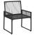 Set de Mobilier pentru Exterior 7 pcs Negru și Alb crem GartenMobel Dekor