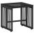 Set de Mobilier pentru Exterior 7 pcs Negru și Alb crem GartenMobel Dekor