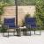 Set de Mobilier pentru Exterior 7 pcs Gri și albastru marin GartenMobel Dekor
