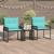 Set de Mobilier pentru Exterior cu pernă 7 pcs Negru și Turcoaz GartenMobel Dekor