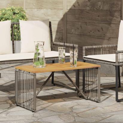 Masă de exterior Gri și Brown 80 x 40 x 40 cm poliratan GartenMobel Dekor