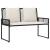 Set de Mobilier pentru Exterior 4 pcs Negru și Alb crem GartenMobel Dekor