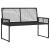 Set de Mobilier pentru Exterior cu pernă 4 pcs Negru și Turcoaz GartenMobel Dekor