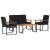 Set de Mobilier pentru Exterior cu pernă 4 pcs Negru poliratan GartenMobel Dekor