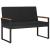 Set de Mobilier pentru Exterior cu pernă 4 pcs Negru poliratan GartenMobel Dekor