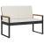 Set de Mobilier pentru Exterior 4 pcs Negru și Alb crem GartenMobel Dekor