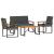 Set de Mobilier pentru Exterior 4 pcs Gri și gri închis GartenMobel Dekor