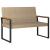 Set de Mobilier pentru Exterior 4 pcs Bej și alb crem poliratan GartenMobel Dekor