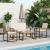 Set de Mobilier pentru Exterior 4 pcs Bej și alb crem poliratan GartenMobel Dekor